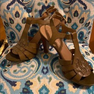 Franco Sarto 3” Wood Heeled Sandals